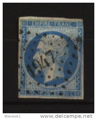 France Cérès  N°  14 B   Oblitéré  Cote : 6,00€   Au Quart De Cote - 1853-1860 Napoleon III