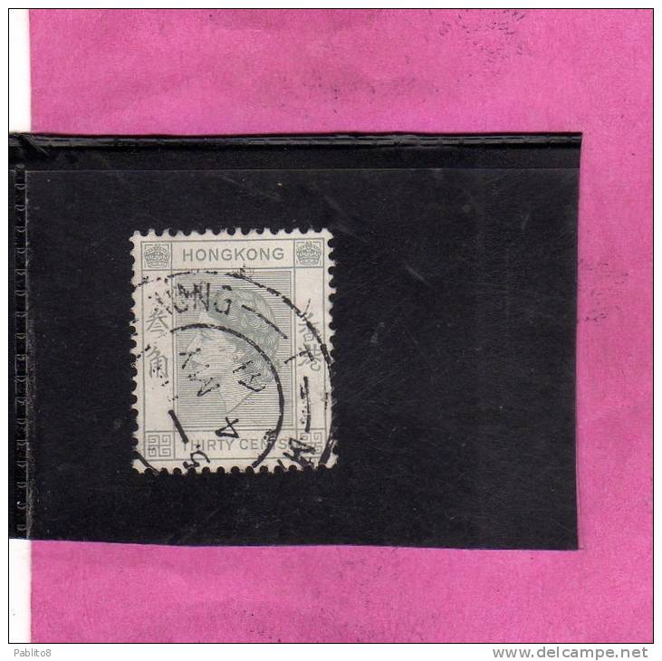 HONG KONG 1954 QUEEN ELIZABETH II - REGINA ELISABETTA USED - Usati