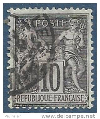 FRANCE Oblitéré Y&T N°103 Noir Sur Blanc - 1898-1900 Sage (Type III)