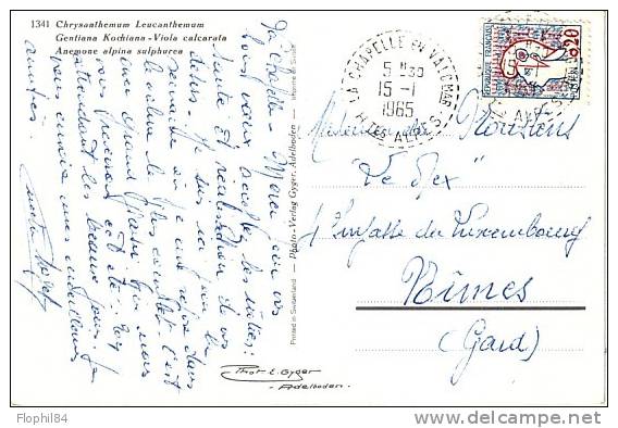 HAUTES ALPES-LA CHAPELLE EN VALGAUDEMAR DU 15-1-1965. - Manual Postmarks