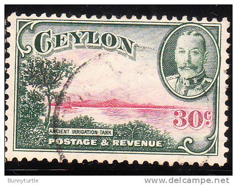 Ceylon 1935-36 King George V Ancient Reservoir Used - Ceylon (...-1947)