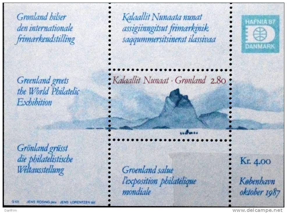 Greenland 1987 HAFNIA 1987 MiNr. 178 Block 2 MNH (**)  ( Lot Mappe ) - Ungebraucht