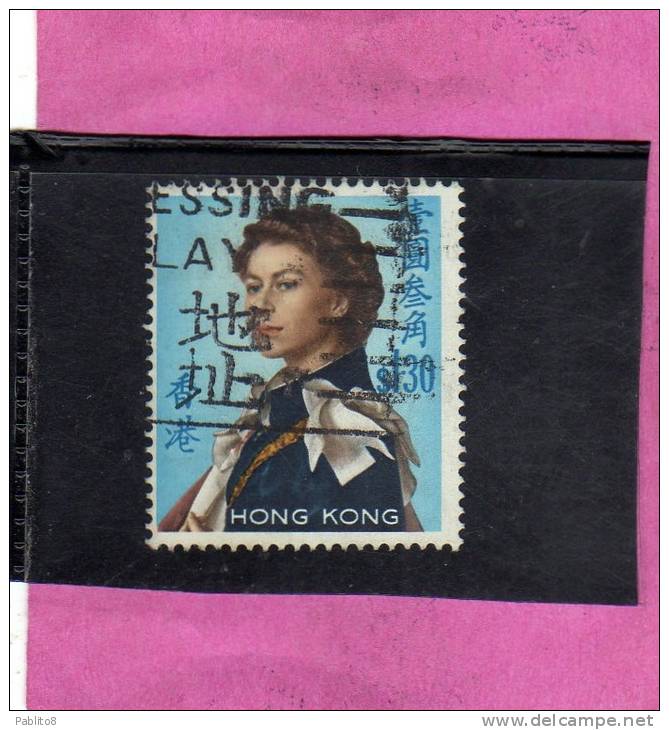 HONG KONG 1963 QUEEN ELIZABETH II - REGINA ELISABETTA  USED - Gebraucht