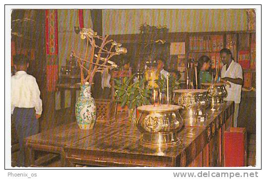 MALAYSIA - Penang, Pulau Pinang, Air Mail, Year 1974. Interior Scene Of The Temple - Malaysia