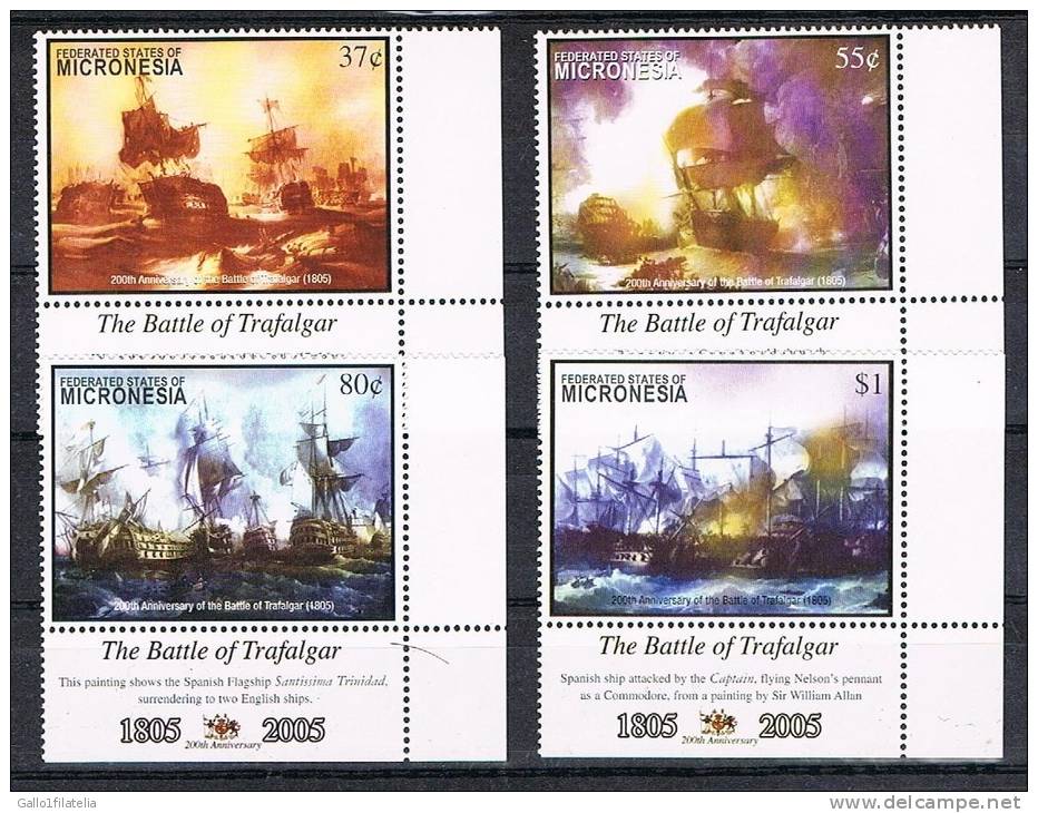 2005 - MICRONESIA - BICENTENARIO DELLA BATTAGLIA DI TRAFALGAR. MNH - Micronesia