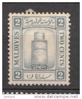 MALADIVEN  1933  2 C   MH - Maldiven (...-1965)