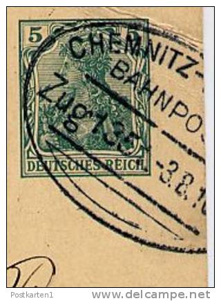 DR P78 Postkarte BAHNPOST Chemnitz  1910 - Briefkaarten