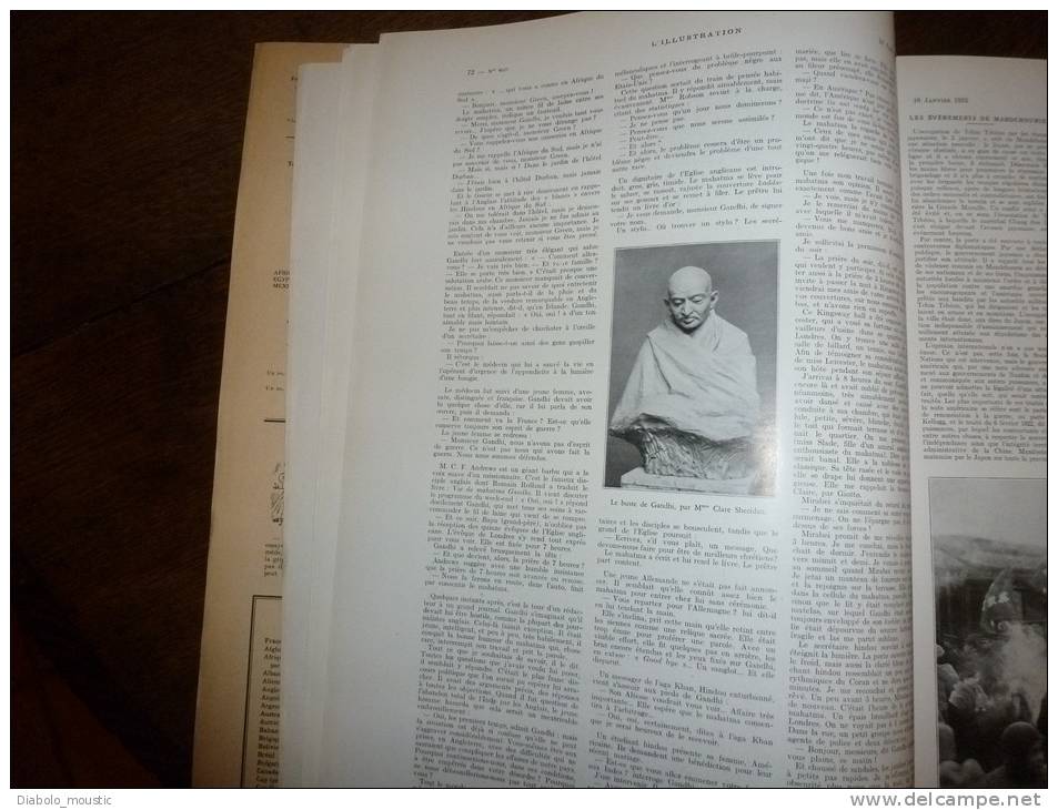 1932 INDE, Gandhi ; ....etc...... - L'Illustration