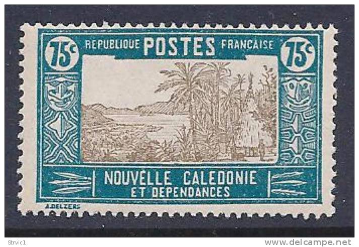 New Caledonia, Scott # 153 Unused Part Gum Landscape, 1928 - Sonstige & Ohne Zuordnung