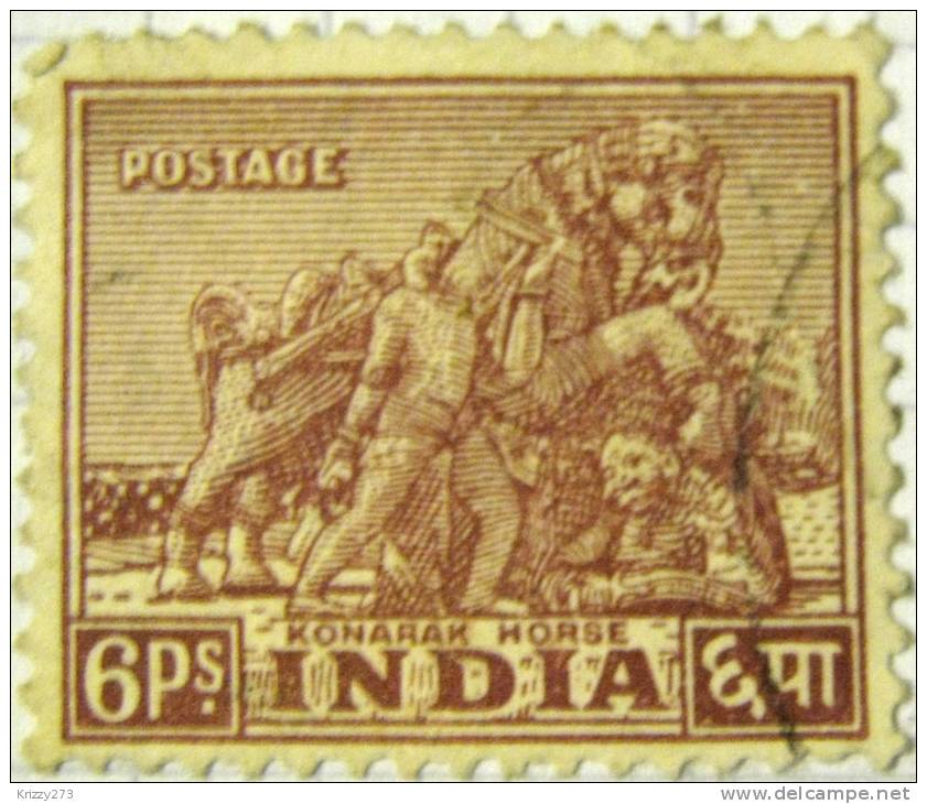 India 1949 Konarak House 6ps - Used - Unused Stamps