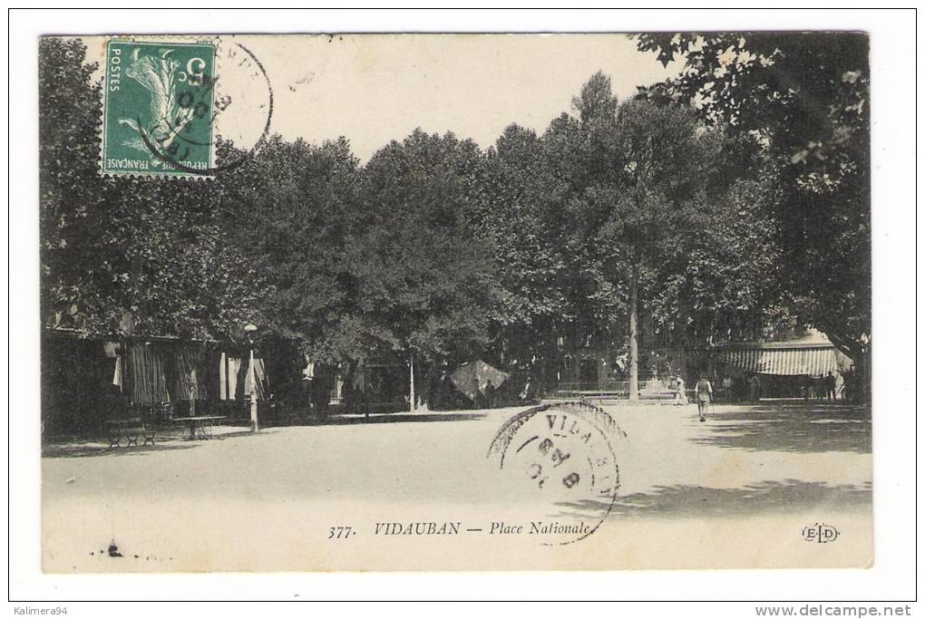 VAR  /  VIDAUBAN  /  PLACE  NATIONALE  /  Edit.  E. LE DELEY  ( ELD )  N° 377 - Vidauban