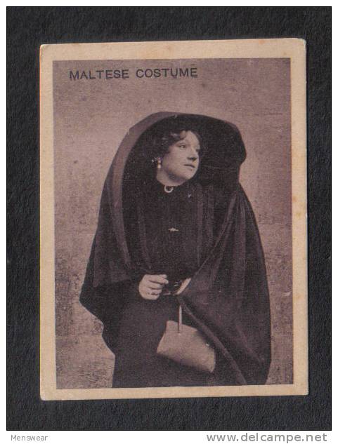 MALTA -  OLD COSTUME LADY FROM MALTA  - ORIGINAL 1920s - Places