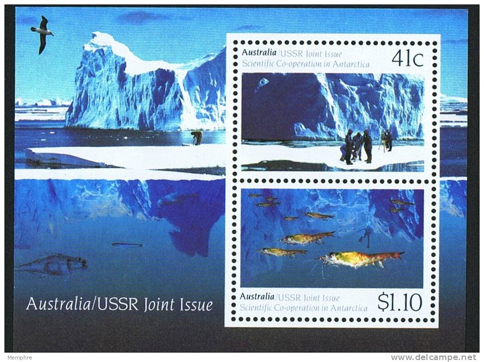 Scinetific Cooperation In Antarctica  Joint Issue With USSR   MNH ** - Blocks & Kleinbögen