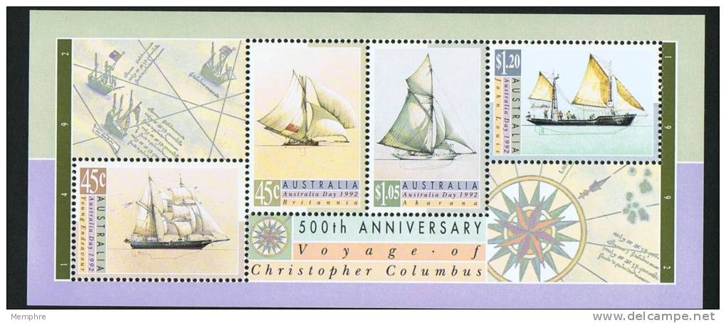 1992  Christopher Columbus  Sheet  MNH ** - Blokken & Velletjes