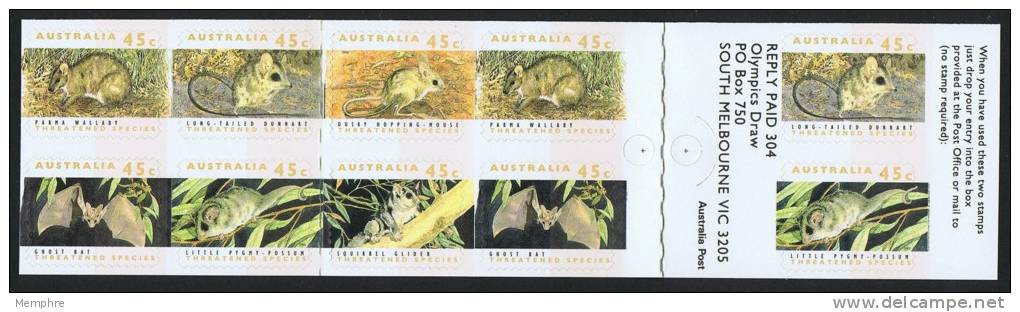 1992  Endangered Species Barcelona Olympics   Booklet ** - Postzegelboekjes