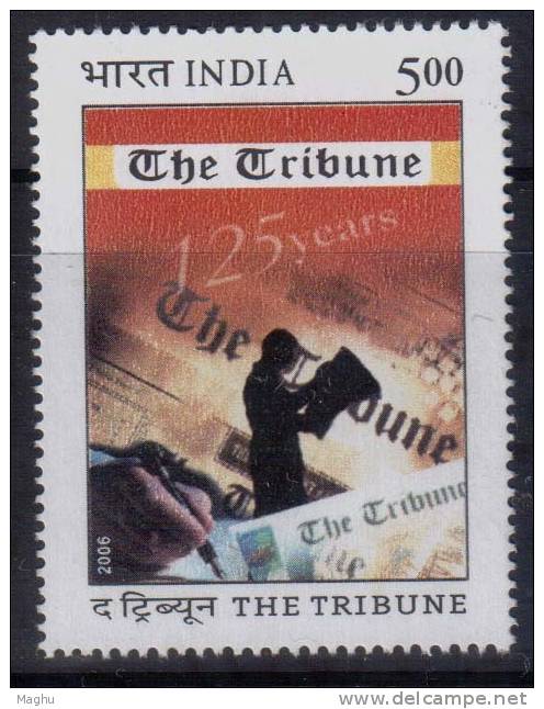 India MNH 2006,  The Tribune, Journalism, Newspaper, - Unused Stamps