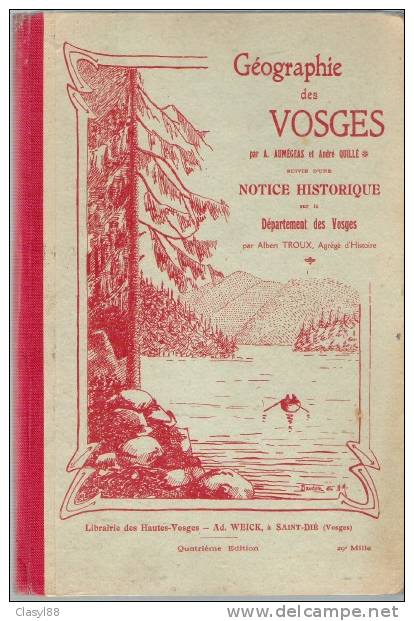 SCOLAIRE  GEOGRAPHIE DES VOSGES AUMEGAS QUILLE - 6-12 Ans