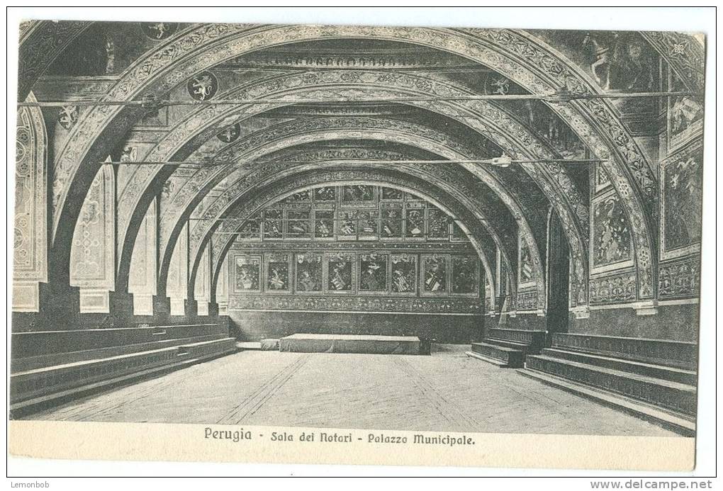 Italy, Perugia, Sala Dei Notari, Palazzo Municipale, Early 1900s Unused Postcard [11064] - Perugia