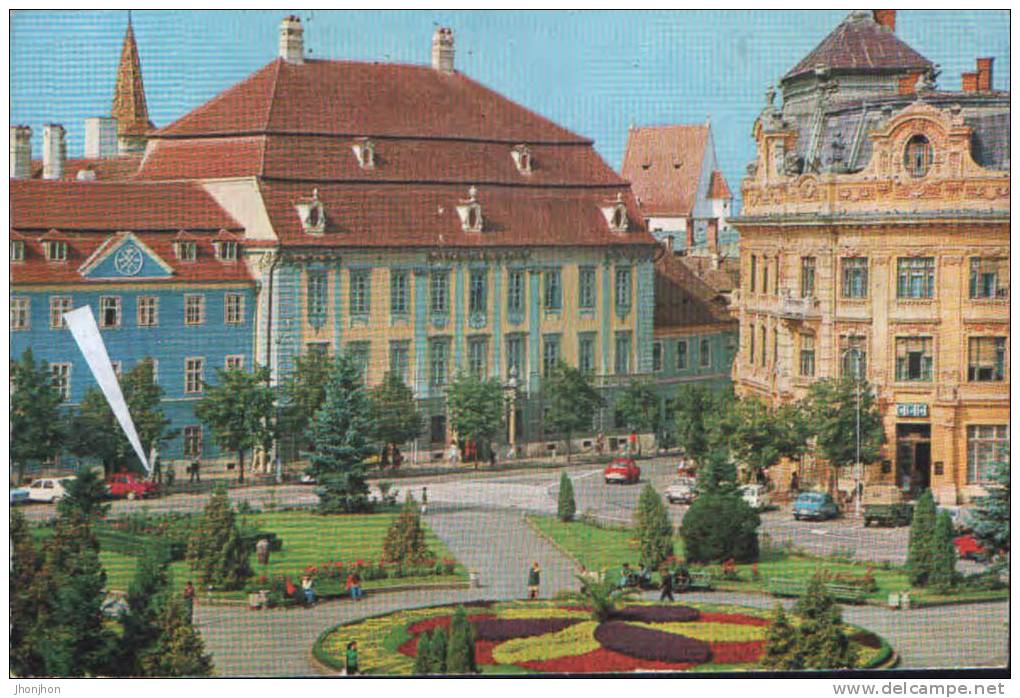 Romania -Postcard Unused -Sibiu- Republica Square (bicycle; Fahrrad; Bicyclette) - 2/scans - Wielrennen