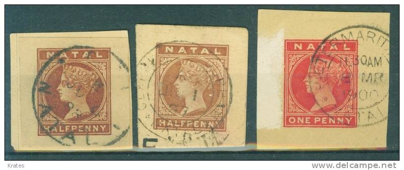 Stamps - Postal Stationery, Cutouts, Ganzsachenausschnitten, Natal - Natal (1857-1909)