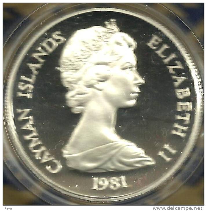 CAYMAN ISLANDS $10 DIANA & C. WEDDING FRONT QEII HEAD BACK AG SILVER 1981 KM68a PROOF READ DESCRIPTION CAREFULLY !!! - Cayman Islands