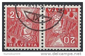 SVIZZERA USATO TETE BECHE 20+20 UNIFICATO K31 - SZ089 - Tete Beche