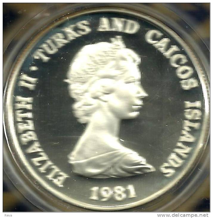 TURKS & CAICOS IS. 10 C DIANA & C. WEDDING FRONT QEII HEAD BACK AG SILVER 1981 KM53 PROOF READ DESCRIPTION CAREFULLY !!! - Turks And Caicos Islands