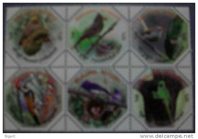 Bangladesh 2012 Birds Odd Shaped 6v Mint - Bangladesh