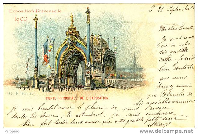 Exhibitions  Exposition Internationale   PARIS  1900.   Litho - Exhibitions