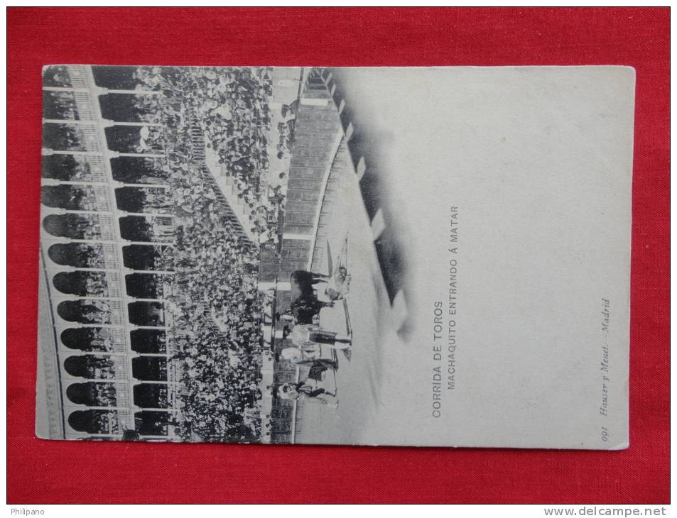 Corrida De Toros Machaquito Entrando  A Matar Ca 1910  -ref--641 - Corrida