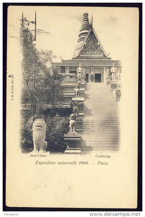 Exhibitions  Exposition Internationale   PARIS  1900.   Pavillons De La  Indo Chine , Cambodge - Exhibitions