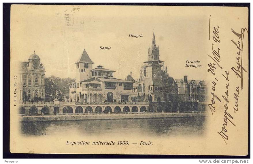 Exhibitions  Exposition Internationale   PARIS  1900.   Pavillons De La  Bosnie , Hongrie, Grande Bretagne - Exhibitions