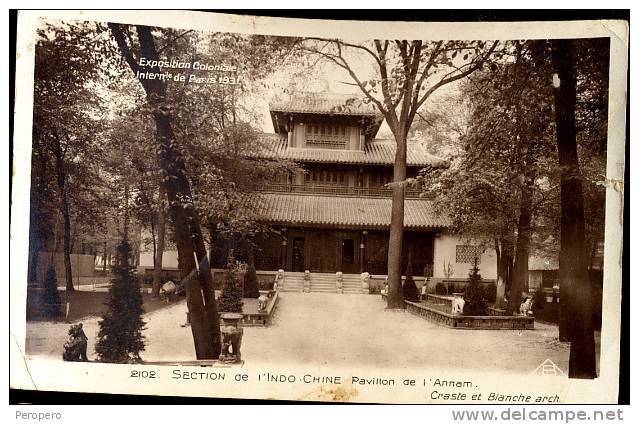 Exhibitions  Exposition Internationale   PARIS  1931.   Indo - Chine Pavillon - Exhibitions