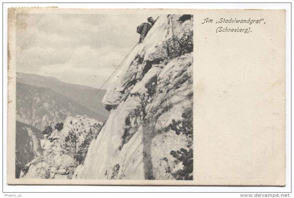 CLIMBING, Mountaineering , Alpinism - Am Stadelwandgrat, Schneeberg, Austria, 1914. - Climbing
