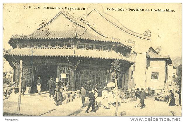 Exhibitions  Exposition Internationale  MARSEILLE     Coloniale  - Pavillon De Cochinchine  1906 - Exhibitions