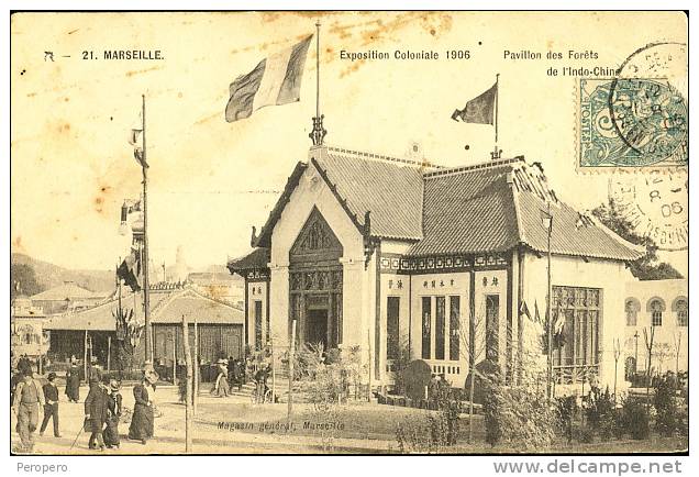 Exhibitions  Exposition Internationale  MARSEILLE     Coloniale  - Pavillon De L ' Indo Chine  1906 - Exhibitions