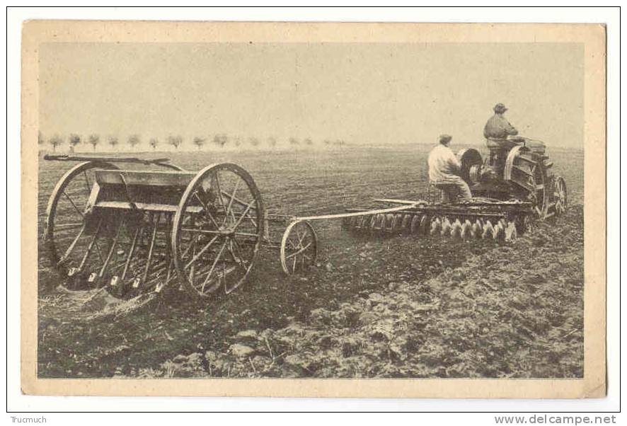 D9550 -  Tracteur Agricole - Le Hersage  * FIAT* - Tracteurs