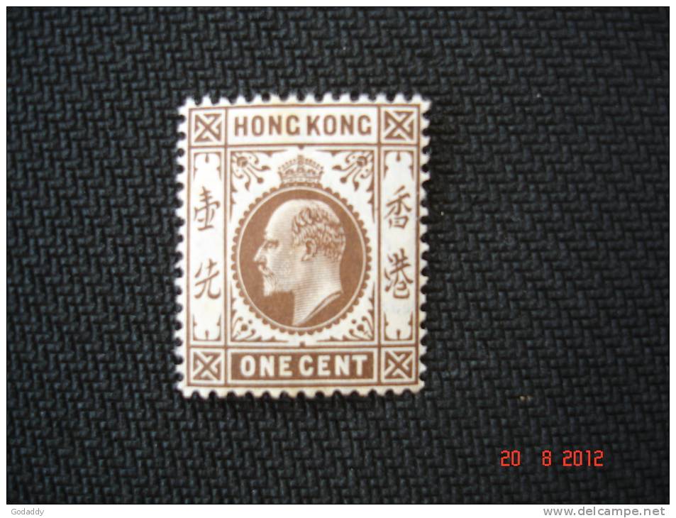 Hong Kong  1907  K.Edward VII  1c  SG91   MNH  Crease And Mark In Gum - Ungebraucht