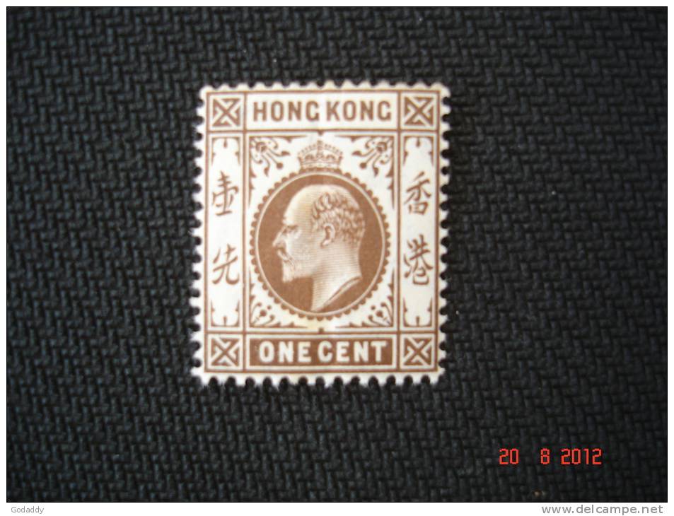 Hong Kong  1907  K.Edward VII  1c  SG91   MNH  Crease And Mark In Gum - Neufs