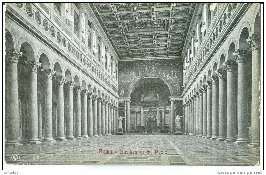 Italy, Roma, Rome, Basilica Di S. Paolo, Early 1900s Unused Postcard [11084] - Other & Unclassified