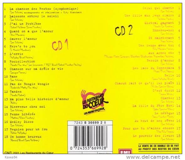 2 CD  Les Enfoirés  "  La Compil'  " - Sonstige - Franz. Chansons