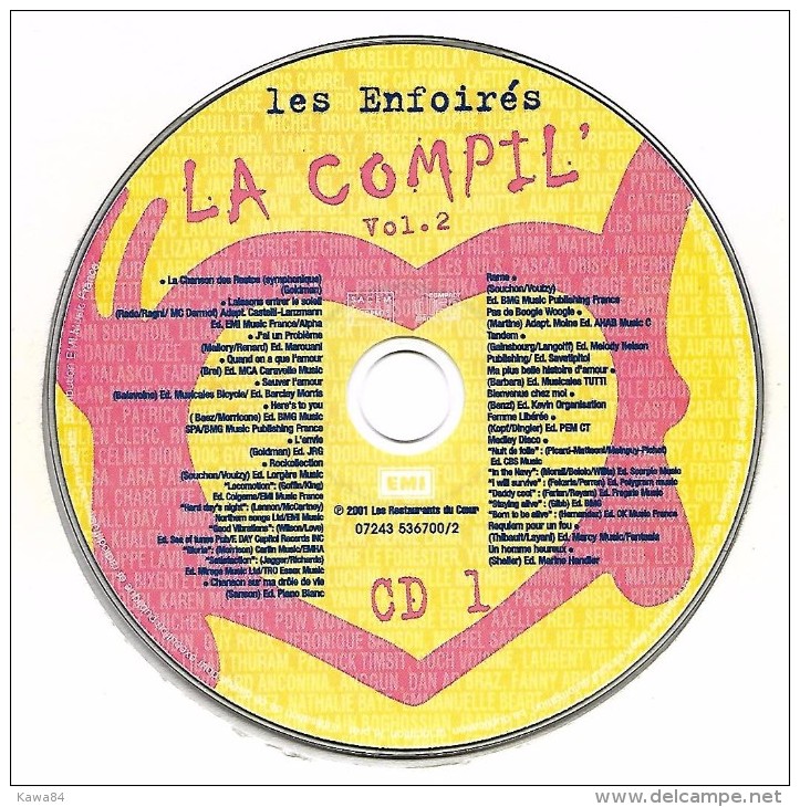 2 CD  Les Enfoirés  "  La Compil'  " - Sonstige - Franz. Chansons