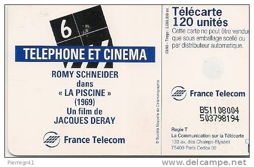 CARTE-PUBLIC-F 544a--120U-GEM1A-ROMY SCHENEIDER-N°DISTRIBUTEUR -UTILISE-TBE - Variétés