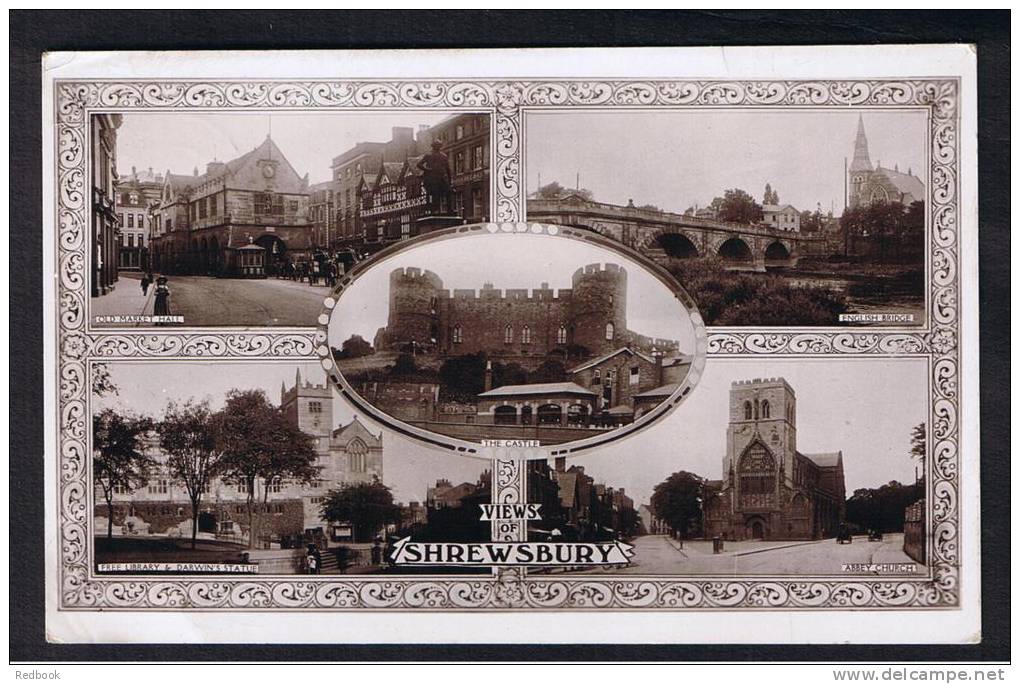 RB 881 - 1922 Real Photo Multiview Postcard - Shrewsbury Shropshire - Shropshire
