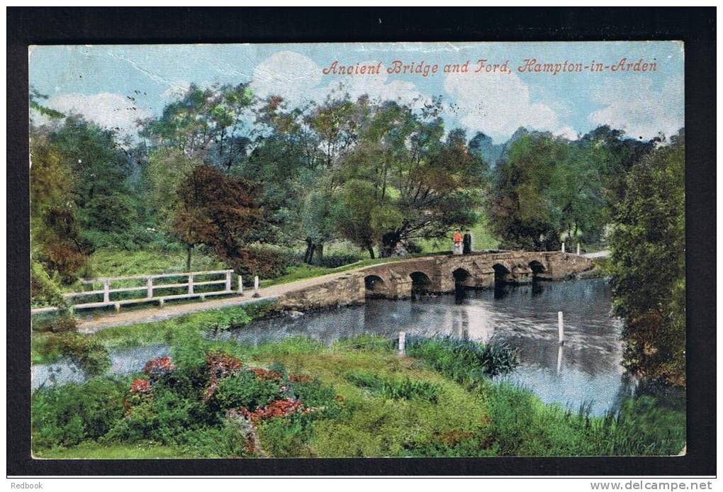 RB 881 - 1906 Postcard - Ancient Bridge &amp; Ford  Hampton-in-Arden Solihull Warwickshire - Autres & Non Classés