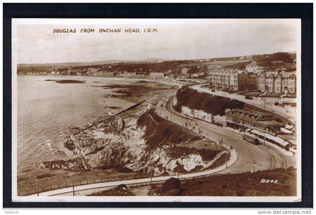 RB 882 - 1939 Real Photo Postcard - Douglas From Onchan Head Isle Of Man - Ile De Man