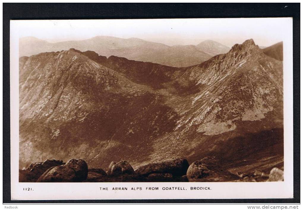 RB 882 - Real Photo Postcard - The Arran Alps From Goatfell Brodick Isle Of Arran Scotland - Bute