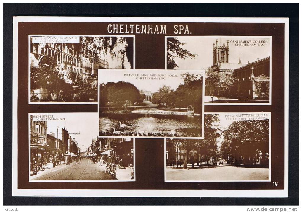 RB 882 - Early Real Photo Multiview Postcard - Cheltenham Spa Gloucestershire - Cheltenham