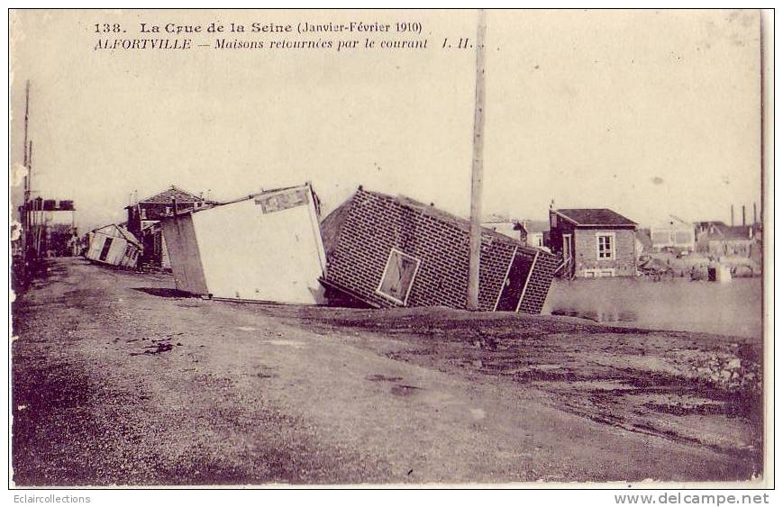Altforville   Inondations De Janvier 1910  Maisons Retournées - Alfortville