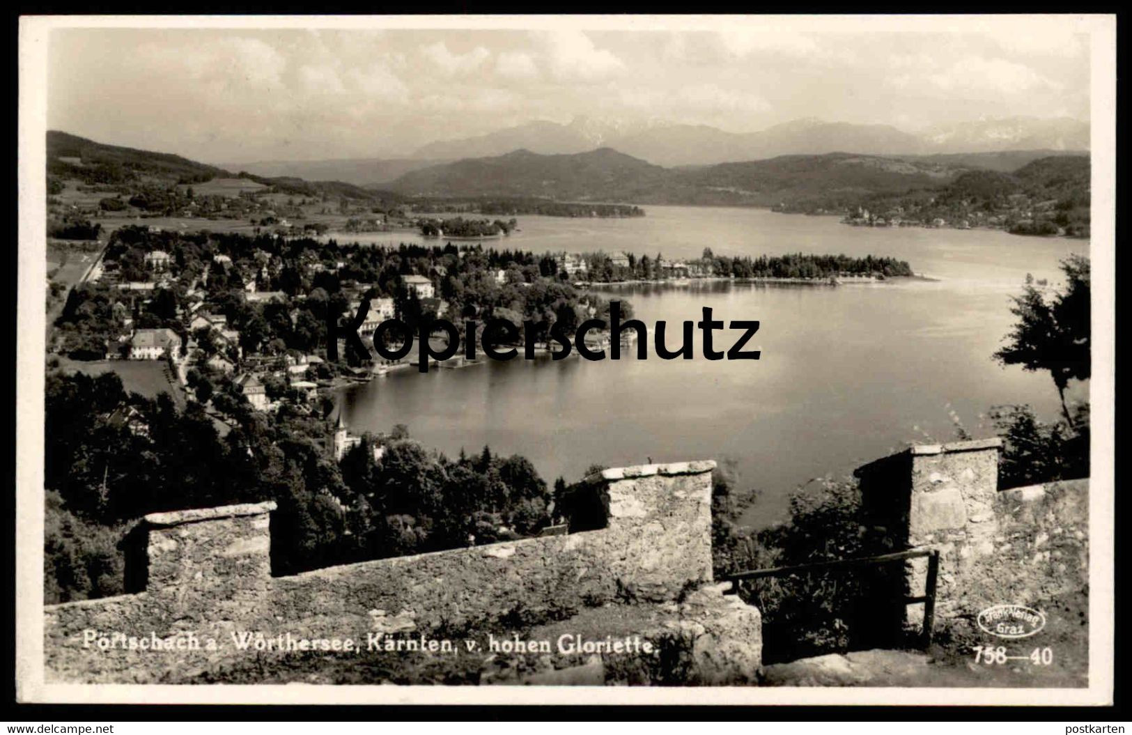 ALTE POSTKARTE PÖRTSCHACH AM WÖRTHERSEE KÄRNTEN VON HOHEN GLORIETTE Austria Autriche Portschach Worthersee Cpa Postcard - Pörtschach